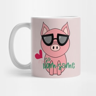 Handsome Ham-Some Pigs with Sunglasses -  Handsome Enough Mug